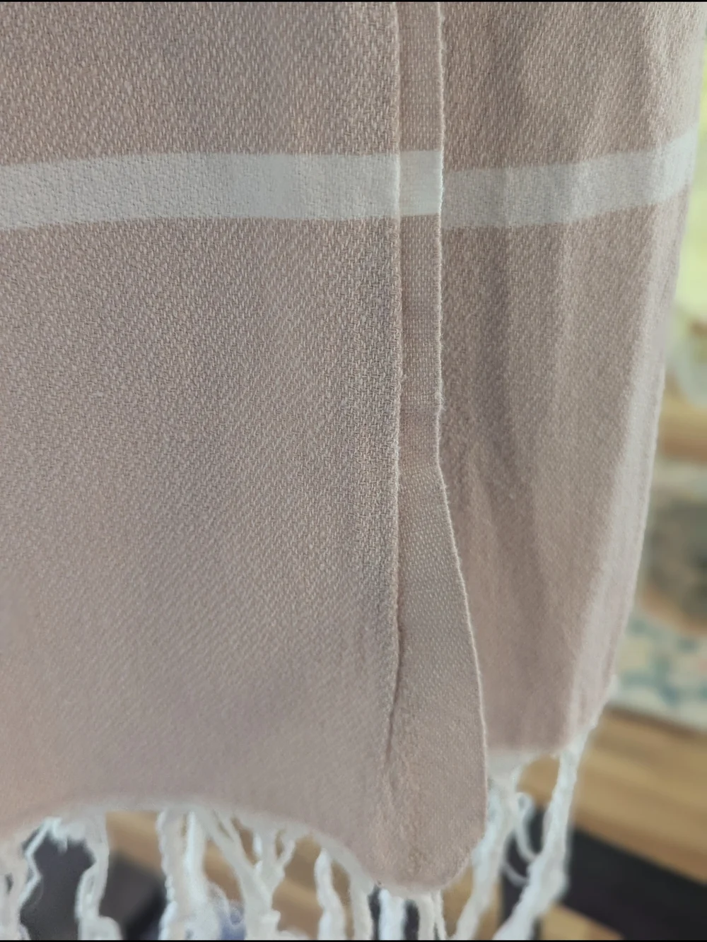 Turkish Peshtemal Towel Pink and White Striped By Nature Is A Gift